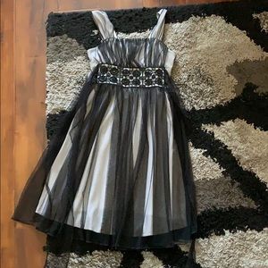 black and white goth dress